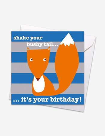 Carte d'anniversaire de renard