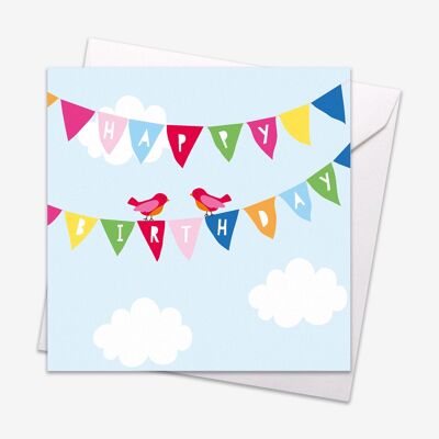 Bunting Birthday Card