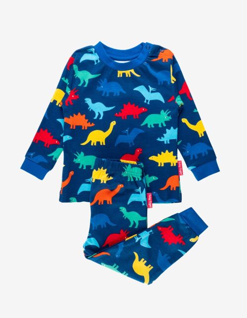 Organic Rainbow Dinosaur Print Pyjamas