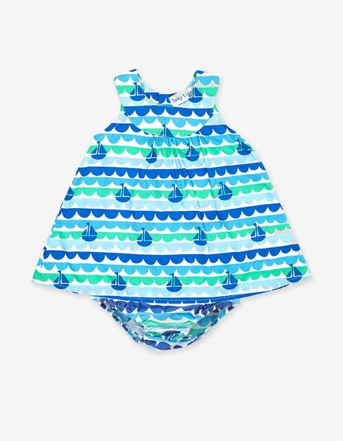 Boat Print Baby Dress Set