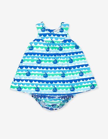 Ensemble de robe pour bébé à imprimé bateau