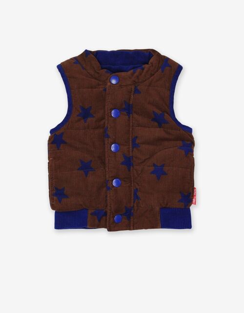 Brown Star Cord Gilet