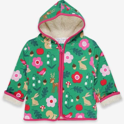 Sudadera con capucha y estampado de forro polar Organic Forest Adventure