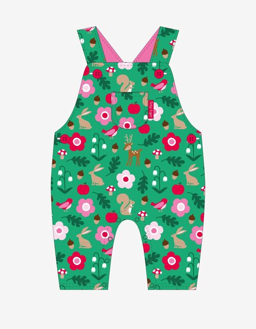 Organic Forest Adventure Print Dungarees