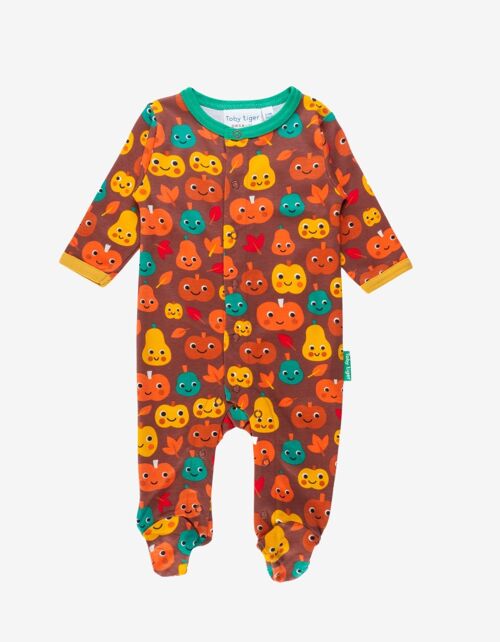Organic Pumpkin Print Babygrow