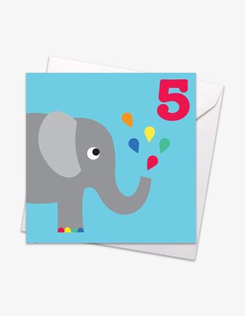 Carte d'anniversaire Elly 5 ans