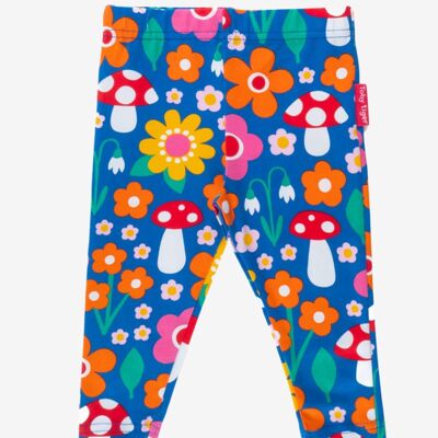 Leggings con estampado de setas florales orgánicas