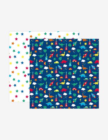 Lot de 2 mousselines bio Playtime Mix-Up Print