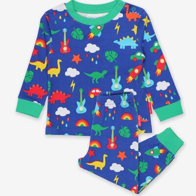 Bio-Pyjama mit Playtime-Mix-Up-Print