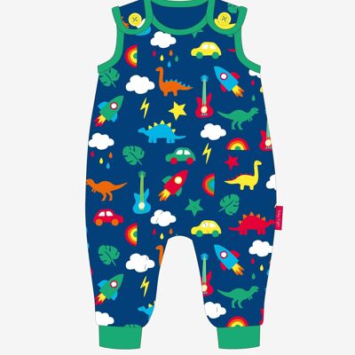 Organic Playtime Mix-Up Print Slungarees