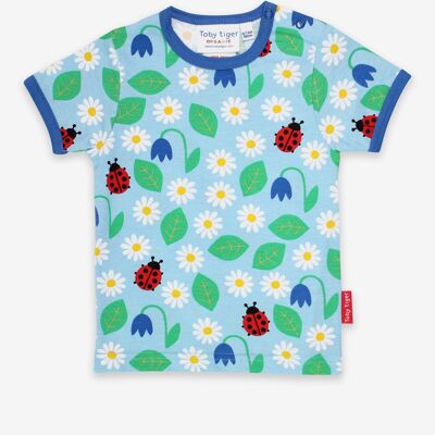 Camiseta orgánica con estampado de jardín inglés