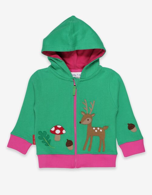 Organic Fawn Applique Hoodie