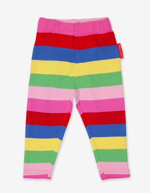 Organic Pink Multi Stripe Leggings