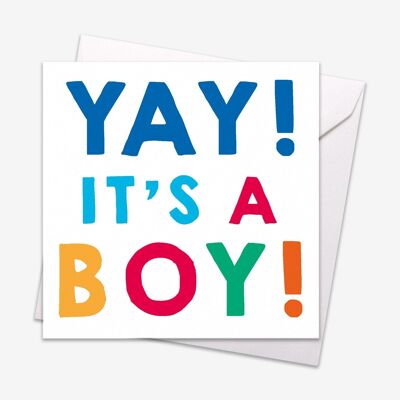 Yay Boy Baby Card