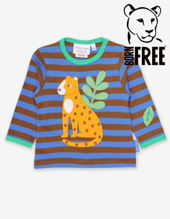 T-shirt biologique imprimé léopard Born Free 1