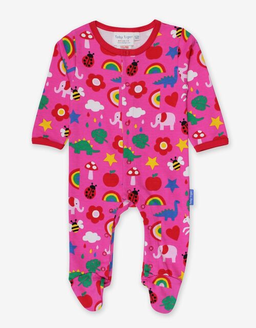 Organic Magical Mix-Up Print Babygrow