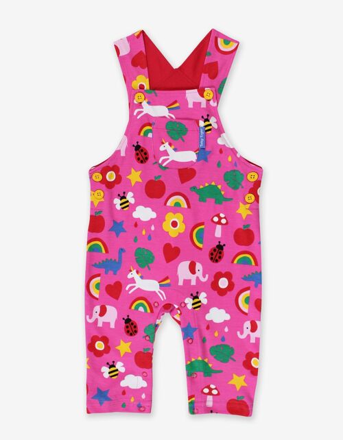 Organic Magical Mix-Up Print Dungarees