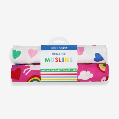 Pack de 2 muselinas con estampado Organic Magical Mix-Up