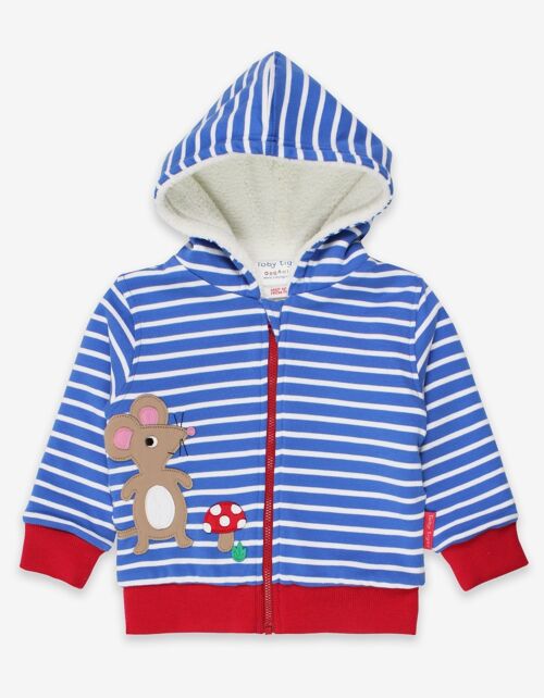 Organic Mouse and Mushroom Applique Hoodie