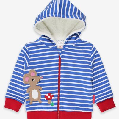 Organic Mouse and Mushroom Applique Hoodie