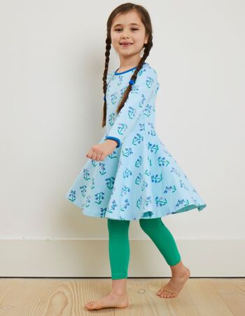 Robe patineuse bio à imprimé printanier 2