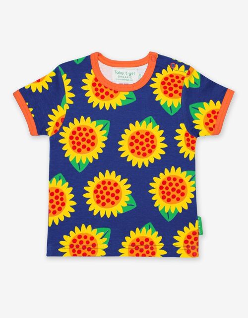 Organic Sunflower Print T-Shirt