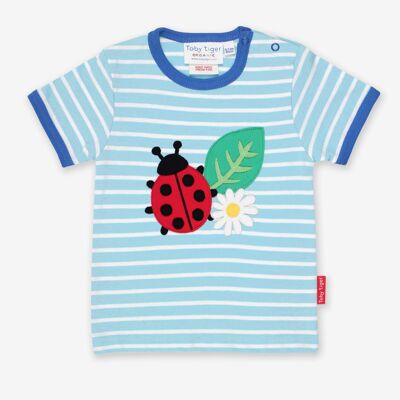 T-shirt bio appliqué coccinelle