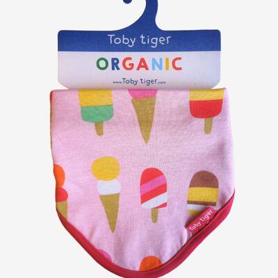 Organic Ice Cream Print Dribble Bib