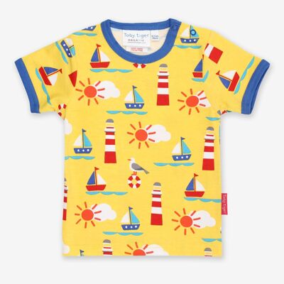 T-shirt bio imprimé bord de mer