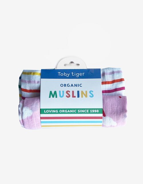 Organic Dove Print Muslin 2-Pack