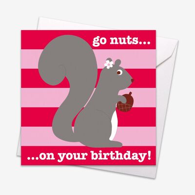 Carte d'anniversaire d'écureuil