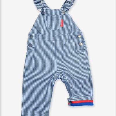 Striped Denim Dungarees