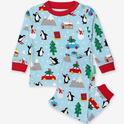 Pijama Navideño de Pingüinos Orgánicos