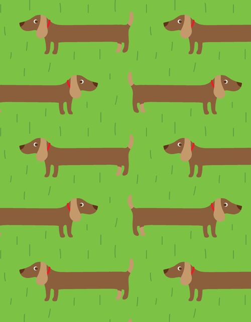 Sausage Dog Wrapping Paper