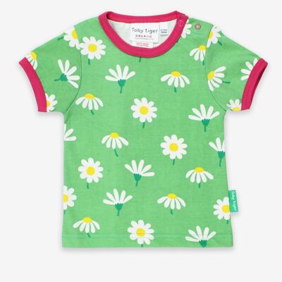 Bio-T-Shirt mit Gänseblümchen-Print