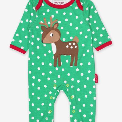 Organic Deer Applique Sleepsuit