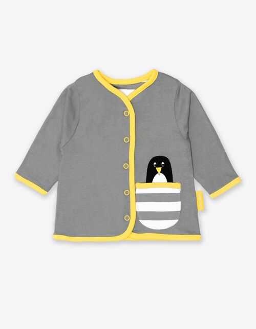 Organic Penguin Applique Cardigan