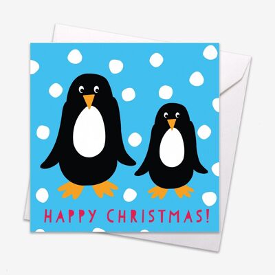 Carte de Noël Pingouins