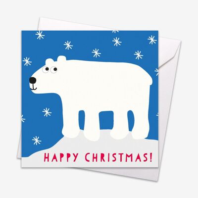 Tarjeta de Navidad del oso polar