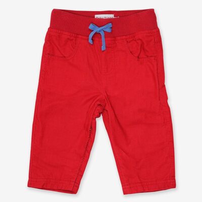 Pantalon bébé en velours côtelé rouge