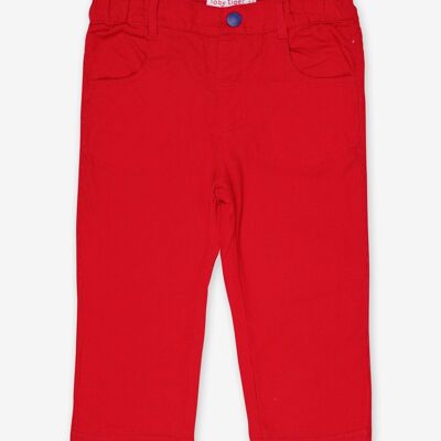 Pantalon en velours côtelé rouge