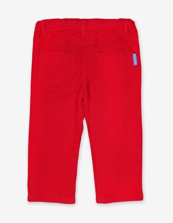 Pantalon en velours côtelé rouge 2