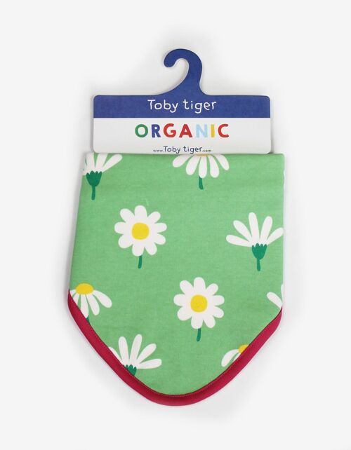 Organic Daisy Print Dribble Bib