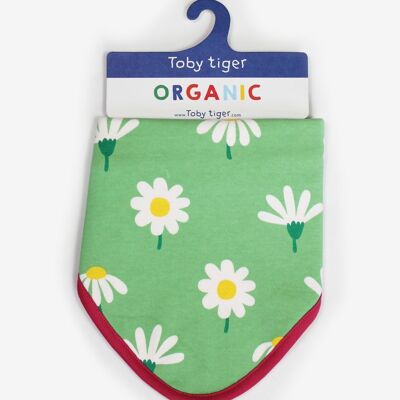Organic Daisy Print Dribble Bib
