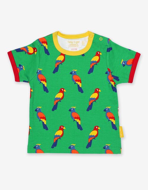 Organic Parrot Print T-Shirt