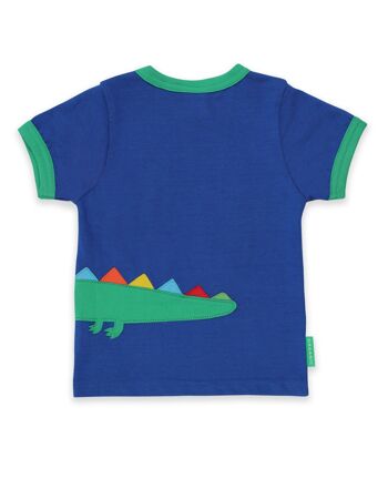 T-shirt bio appliqué en crocodile 2