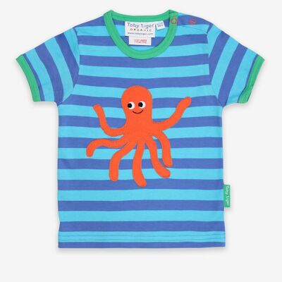 Bio-T-Shirt mit Oktopus-Applikation