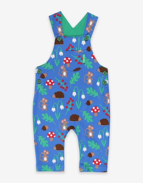 Organic Woodland Print Dungarees