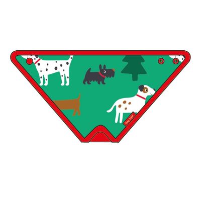 Organic Christmas Dog Print Dribble Bib