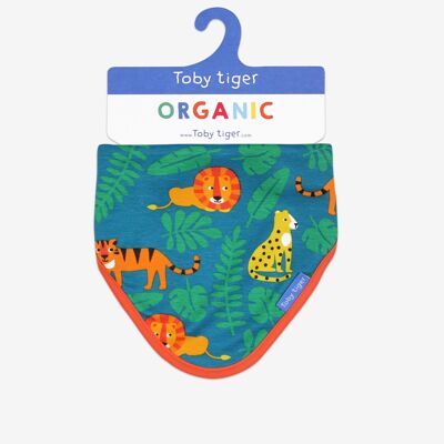 Organic Wild Cats Print Dribble Bib